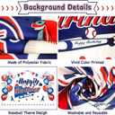 Baseball Birthday Party Decorations, Baseball Balloons Party Supplies, Including 40 Navy Blue Balloons, Theme Background, Tablecloth, Happy Birthday Banner, Cupcake/Cake Toppers