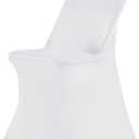 HAINARverS Folding Chair Covers for Wedding, 10pcs Stretch Spandex Washable Fabric Chair Cover, Decoration Chair Cover for Wedding, Party, Banquet, Birthday, Conference, Event(White, 10 PCS)