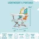 Dream On Me Munch N Go Booster Seat for Babies 636 Months, 3-in-1 Feeding, Floor & Table Seat, Adjustable 4 Heights, Lightweight Portable Design, 3-Point Safety Harness, Easy to Fold & Carry- Mint