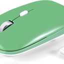 PINKCAT Wireless Mouse, 2.4G Slim Silent Cordless Mouse with USB Receiver, 3 Adjustable DPI Portable Optical Wireless Computer Mice for Laptop, PC, Notebook, Computer, Desktop, Mac (Green)