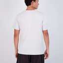 Real Essentials 5 Pack: Men's Dry-Fit Short Sleeve Crew Neck T Shirts Fitness Running Gym Workout Cool Exercise Athletic Tee (White, XL)