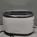 MUELLER HOME Retro Toaster 2 Slice, 7 Browning Levels, 3 Functions (Reheat, Defrost, Cancel), Stainless Steel Features, Removable Crumb Tray, Under Base Cord Storage, White Toaster Kitchen Appliances