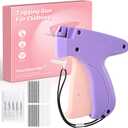 Fine Stitch Gun for Clothes, Stitchy Microstitch Gun, Quick Clothing Fixer, Handheld Stitch Tagging Gun for Clothing, Mini Sewing Gun Kit with 6 Needles, 1000 Black & 1000 White Fasteners (Purple) 