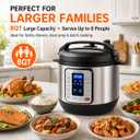 KINGBULL 8QT Electric Pressure Cooker, 12-in-1 Stainless Steel Multi Cooker with Nonstick Inner Pot, Slow Cooker, Rice Cooker, Steamer, Saut, Yogurt Maker, Warmer, Delay Start