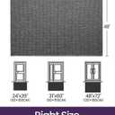 DEXI Dirt Trapper Door Mat, 48x72 Washable Doormat, Dirt Resistant and Absorbent, Easy Clean Low-Profile Floor Rugs for Entryway, Front Door, and Inside Entrance, Dark Grey