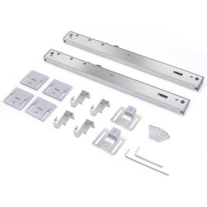 2PCS Stainless Steel Barn Door Soft Close Mechanism, Adjustable Tension Spring Buffer Damper, Hole-Free/Drilling Perfect for Silver Flat Track for Door Weight 77-132 Pounds with Actuator Spacers