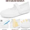 Waluzs Wide Toe Box Flats Shoes Women Knit Ballet Flats Mary Jane Dress Flat Wide Width Walking Shoes Slip-on with Strap, Size 11