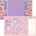 4 x qiqee 2025 25th Birthday Greeting Card, 25 Years Old Birthday Gift Card,Memory Back In 2000Envelope