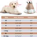 Soft Dog Cone Collar for Large Medium Small Dogs After Surgery, Adjustable Pet Recovery E-Collar, Elizabethan Collar for Dogs and Cats, Tan Large
