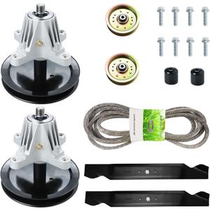 LTX1045 Deck Rebuild Kit Fit for Cub Cadet 46-Inch LTX1046 LTX1046VT, 2 Spindles 618-04865 618-04636, 2 Blades 742-04290 942-04244, 2 Idler 753-08171, 103" Deck Belt 754-04219 954-04219