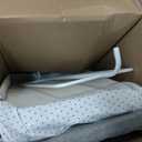 Baby Bassinet Bedside Sleeper, Portable Crib for Newborns, Adjustable 7-Height Auto-Lock, with Wheels, Soft Mattress & Breathable Mesh (White)