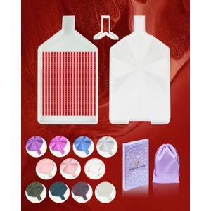 Silky Diamond Painting Tray with Lid, Diamond Painting Accessories, Diamond Art Tray with Prismatic Shine Lid, Diamond Art Accessories and Tools for Diamond Painting Beads, Silky Pearl
