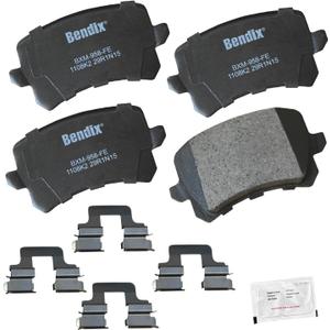 Bendix Priority1 CFM1108K2 Semi-Metallic Rear Brake Pads for Select Models Volkswagen Bora, CC, Eos, Golf, Golf City, R, GTI, Jetta, Passat, Passat R32, Rabbit, Tiguan, Tiguan Limited