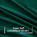 Aljctns Emerald Green Velvet Curtains 84 inches Long Luxury 80% Blackout Curtains for Bedroom Living Room,Thermal Insulated Super Soft Window Drapes Rod Pocket & Back Tab, 52" W x 84" L, 2 Panels