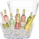 Lifewit 11.5L Ice Bucket for Parties 2 Pcs, Large Plastic Drink Cooler for Champagne Wine, Beer, Clear Beverage Tub for Mimosa & Cocktail Bar, Portable Chiller for Party Hosting & Serving