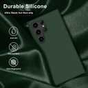 bemal for Samsung Galaxy S25 Ultra Case - Smooth Silky Liquid Silicone - Slim Fit Soft Microfiber Lining - Designed for Women and Girls - Shockproof Protective Phone Cover 6.8"- Dark Green