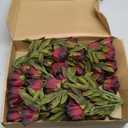 Yinder 8 Pcs 27.5'' Artificial Peony Long Stem Flowers Bulk Vintage Fake Silk Peonies Stems Real Look Faux Peonies Branches for Vase Filler DIY Bouquet Centerpiece Arrangement Home Decor (Red,Black)