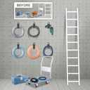 Extension Cord Organizer(8 Pack), Extension Cord Holder for Garage Organization and Storage, Heavy Duty Storage Straps for Cables, Hoses and Ropes, with Triangle Buckle for Hanging, Design Patent