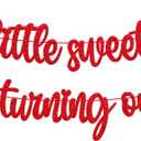 Valentine's 1st Birthday Banner Our Little Sweetheart is Turning One Heart Love Romantic Decorations for 1st One Year Old Kids Boy Girl Happy Bday Party Supplies