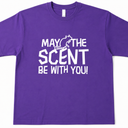 Scent Be With You Design Barn Hunt T-Shirt (Purple, M)