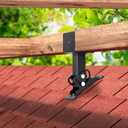 4 Pack 304 Stainless Steel 4x4 Heavy Duty Roof Riser Brackets Kit, Adjustable Roof Riser Beam Mount Brackets for Roof Pergola Gazebo (Black)