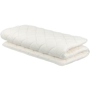 FULI Japanese Futon, Full XL Size, White - Foldable Shikibuton Floor Bed - Medium Firm Quilted Cotton Sleeping Pad, Portable Roll-Up Japanese Floor Bed for Guests & Small Spaces