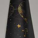 Mystical Gold Boho Triple Moon Door Mat, Witchy Celestial Sun and Moon Astrology Doormats for Front Door Outdoor Indoor Entrance Entryway, Witch Stars Aesthetic Area Rug Bath Mats, 17x30 Inch