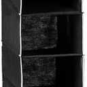 ZOBER Hanging Closet Organizer, 10-Shelf - Hanging Storage Organizer Shelves for Clothes, Towels, Toys - College Dorm Room, Nursery, & Home Closet (Black)