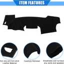 Dash Covers Mat for Toyota RAV4 2007-2012 Upgrade Polyester Car Center Console Interior Trim Dashboard Cover for Toyota RAV4 Protector Black