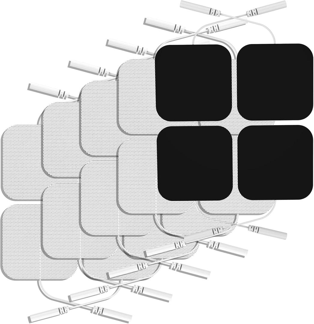TENS Unit Replacement Pads, NURSAL Reusable TENS Electrode Pads 2x2 20pcs with Upgraded Self-Stick Performance for Electrotherapy, Compatible with AUVON TENS, TENS 7000
