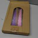 Enhon 4 Pcs Advent Candles Set, 10 Inch Tree Shaped Taper Candles, Unscented Beeswax Christmas Advent Wreath Candle for Xmas, Holiday, Church, Party, or Home Decor (Purple, Pink Style)