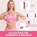 NANATI Pilates Kit, Home Pilates Workout Kit for Women, Pilates Equipment with 14.5" Pilates Ring and Ball, Resistance Bands, Ankle Weights, Sliders & Grip Socks Accessories for Starter Home Workouts