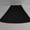 Basoteeuo Midi Skirts for Women High Waist Satin Summer Casual Sexy Midi Length Elastic Skirt (Medium, Black)