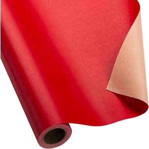 2 x Retrify Red Birthday Wrapping Paper Roll, Pearlized Gift Packing Paper for Christmas, New Year's Eve, Holiday, Wedding - 17 Inches x 32.8 Feet