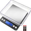 Fuzion Digital Gram Scale with 2 Trays, 500g/ 0.01g Small Jewelry Scale, 6 Units Gram Scales Digital Weight Gram and Oz, Tare Function, Digital Herb Scale for Food, Mini Reptile (Black)