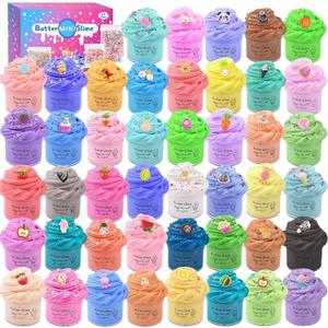 45 Pack Mini Butter Slime Kit, Scented Slime Party Favor Gifts, Soft & Non-Sticky, DIY Putty Toys for Kids, Stress Relief Toy, Classroom Reward for Girls Boys Easter Basket Stuffers