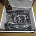 5 Tier Square Rotating Bookshelf, 360 ° Display Stackable Spinning Bookshelf Tower, Space Saving Tall Floor Standing Swivel Bookcase Corner Storage Organizer for Living Room, Rustic Brown, Small Size