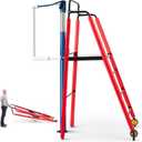 Leinuosen Volleyball Referee Stand with Protective Padding and Wheels 7 x 4 x 2.5 ft Fodable Referee Stand for Compact Storage and Easy Transport