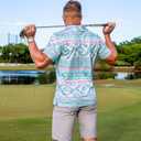 uideazone Mens Polo Shirts Short Sleeve Dry Fit 3D Print Moisture Wicking Funny Golf Shirt (XX-Large, Ethnic#1)