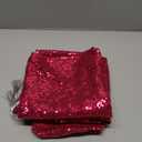 ShinyBeauty 12x72 Inch Hot Pink Sequin Dresser Scarves or Table Runner with Tassel for Wedding, Party or Home Decoration