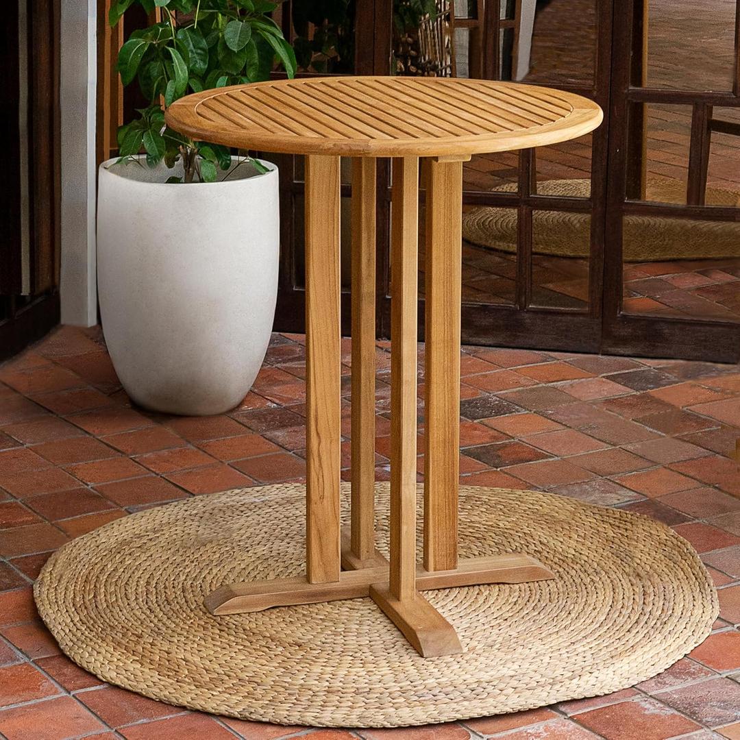 Cambridge Casual Mosko Wood Bar Outdoor Dining Table, Natural Teak