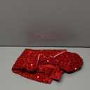 Christmas Tree Skirt 46 Inch Red Xmas Tree Skirt Soft Fabric Tree Skirts Christmas Decorations for Halloween New Year Round Velvet Tree Cover Skirt Sequin Metallic Tree Floor Base Luxury Tree Mat