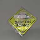 Luminous Baby On Board Sticker for Cars, Reflective Cute Monkey Baby in Car Decals with Suction Cups,Double-Side Printing PVC Car Sign Stickers for Car, Trucks, SUV (Double-Side Monkey)