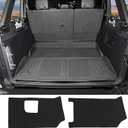Mabett Cargo Sidewall Protector Compatible with Ford Bronco 2025 2024 2023 2022 2021, Trunk Protector Mats fit Bronco Accessories 4-Door, Black Cover Set PU Leather(Not fit Slide-Out Tailgate)