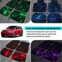 Starlight Floor Mats for Car, LED Car Mats, Starry Sky Design Luminous Carpet, Universal Fit Anti-Slip Waterproof Starlight Mats for Cars, SUVs, Trucks (Car Charger)