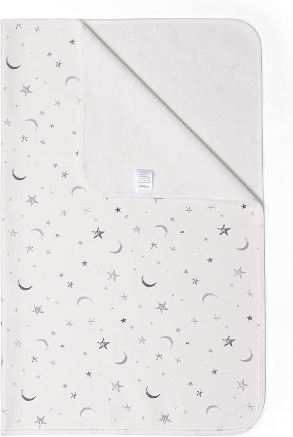 Waterproof Crib Pad, Washable Baby Cotton Changing Pads,40x31 inch (1 Pack), Pee Proof Mattress Cover Toddler Bed, Toddler Mattress