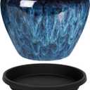 NIMYAU 5 Pack Plant Saucer 10 Inch, Plastic Plant Saucers for Indoors, Drip Trays for Potted Plants, Flower Pot Saucers, Plant Trays for Pots, Plant Water Catcher Tray