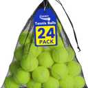 FURWEY Tennis Balls, 12/24/36/80 Pack Bulk Tennis Balls Pressureless Tennis Ball, Come with Mesh Bag for Easy Transport,Pet Dog Playing Balls, Good for Beginner Training Ball