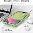 Vooii Compatible with iPhone 16 Pro Max Case, Liquid Silicone Upgrade [Camera Protection] [Soft Anti-Scratch Microfiber Lining] Shockproof Phone Case for iPhone 16 Pro Max 6.9 inch - Matcha