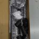 Livabber Industrial Pipe Clothes Rack, Heavy Duty Detachable Iron Garment Rack Wall Mounted, Rustic Saving Space Clothes Bar Multi-Purpose Hanging Rod for Bedroom, Closet, Black (50 Inch)